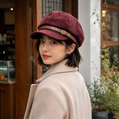秋冬八角报童帽女韩版复古绒面画家帽皮带扣显脸小时尚百搭鸭舌帽