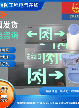 海湾防爆应急疏散HW-BLJC-1LREI0.5W-VN850壁挂安装单面双向2线制