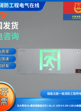 北大青鸟36v集控疏散指示灯J-BLJC-1OEⅡ0.5W-12BJA单面疏散出口