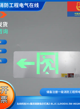左向科技36v集控疏散指示灯具Z-BLJC-1LROEII0.5W-I401M单面向左