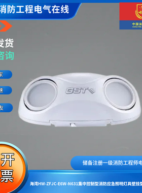 海湾老款四线集电集控应急照明灯HW-ZFJC-E6W-N610/611壁挂应急灯