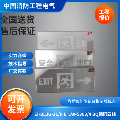 依爱老款4线疏散指示牌EI-BLJG-1LRE1W-5303/5302/5304BQ/5306D