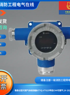 惟泰点型可燃气体探测器GTYQ-VT625甲烷CH4可燃气 (4~20)mA探测器