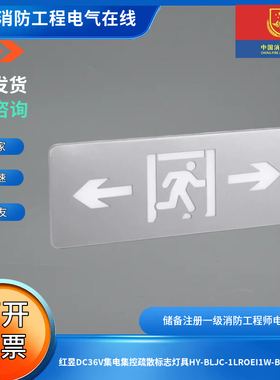 红昱DC36V集电集控疏散标志灯具HY-BLJC-1LROEI1W-B单面双向