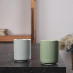 水杯家用品茗杯中式 龙泉青瓷陶瓷杯办公室茶杯新中式 青釉功夫茶杯