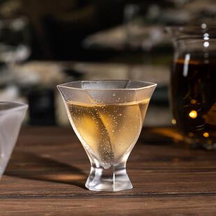 小众水晶玻璃茶杯纯手工星空小花朵家用女生酒杯气泡主人杯 新中式