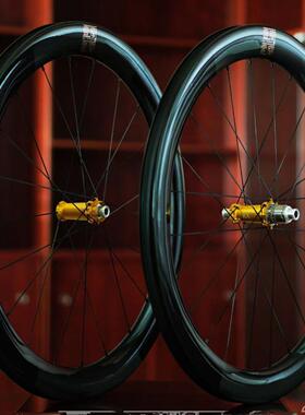 0011Cycle超轻RX碟刹钢条碳条公路碳纤维轮组CEMA陶瓷轴承T32钛头