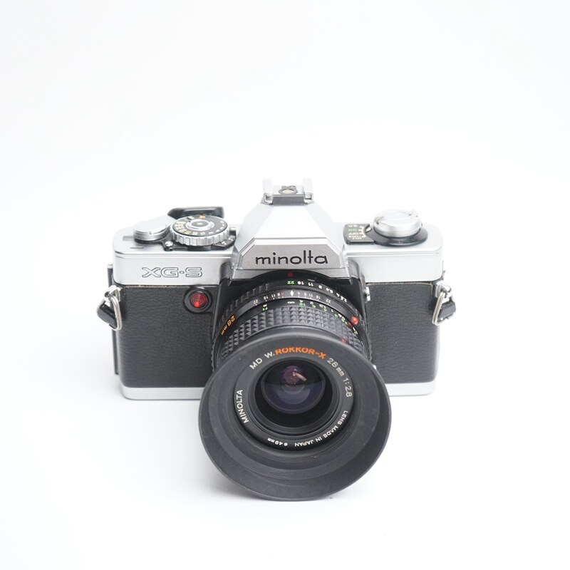 带测光美能达 XG-S 银色胶片单反相机28mm2.8镜头135胶卷XD简X700