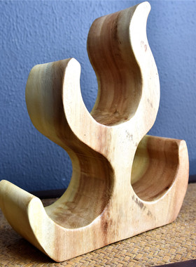 泰国木雕红酒架摆件装饰品