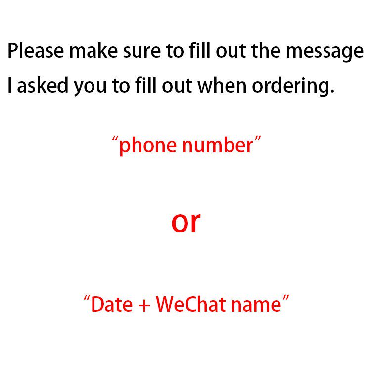 thumbnail for (3) When placing an order, please be sure to write the customer's order note: a string of numbers or date + English