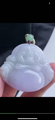 42.5-46.4-12.7mm,水润紫罗兰佛公    天然翡翠A货，uok6929-102
