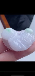 24.4-38.3-9.6mm飘绿巧雕佛在心中吊坠,天然翡翠A货aaa6731三