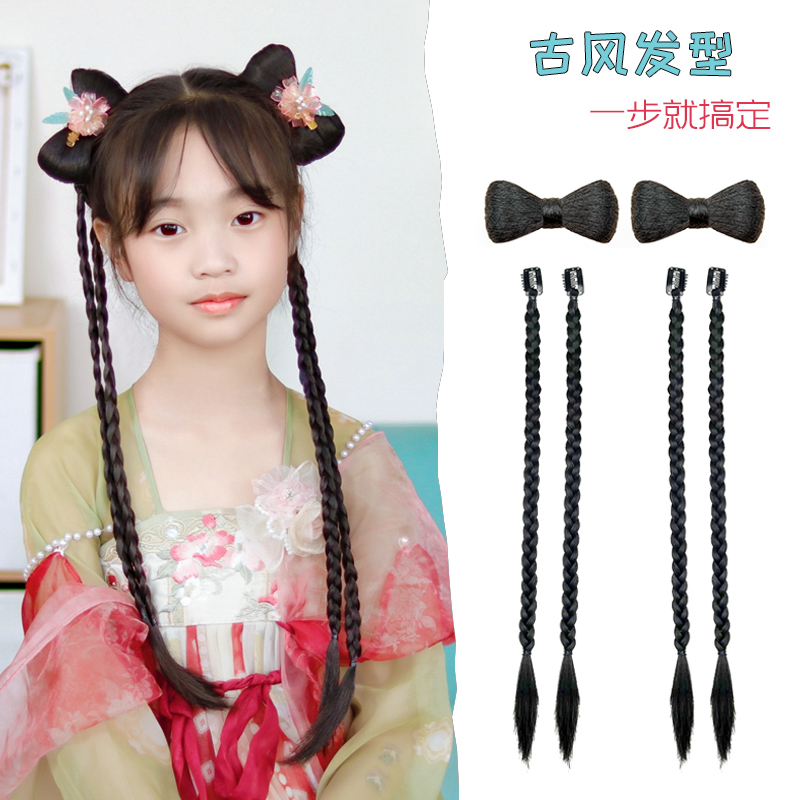 古风汉服造型蝴蝶结仿真发髻