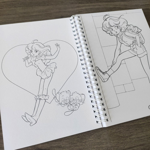 自制 我系小忌廉 我是小甜甜动漫涂色画马克笔彩铅上色用线稿