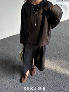 九分弯刀牛仔裤 羊毛侧开叉休闲衬衫 价格私询CHICJISHE2025新款
