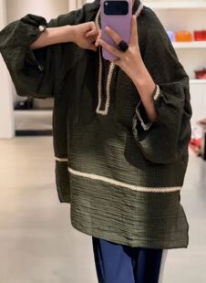 廓形外套 新中式 价格私询 2026宽松落肩灯笼袖