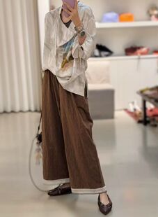 休闲阔腿裤 价格私询 新中式 复古国风提花衬衫 2026春夏新款