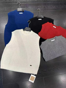 价格私询CJZP2025新款时尚气质百搭小众设计感圆领针织马甲