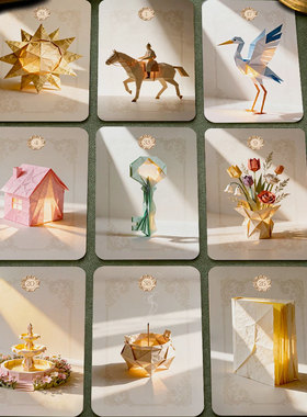 纸语秘契 |Veserti薇瑟媞原创设计雷诺曼系列卡牌塔罗牌黑芯纸PVC