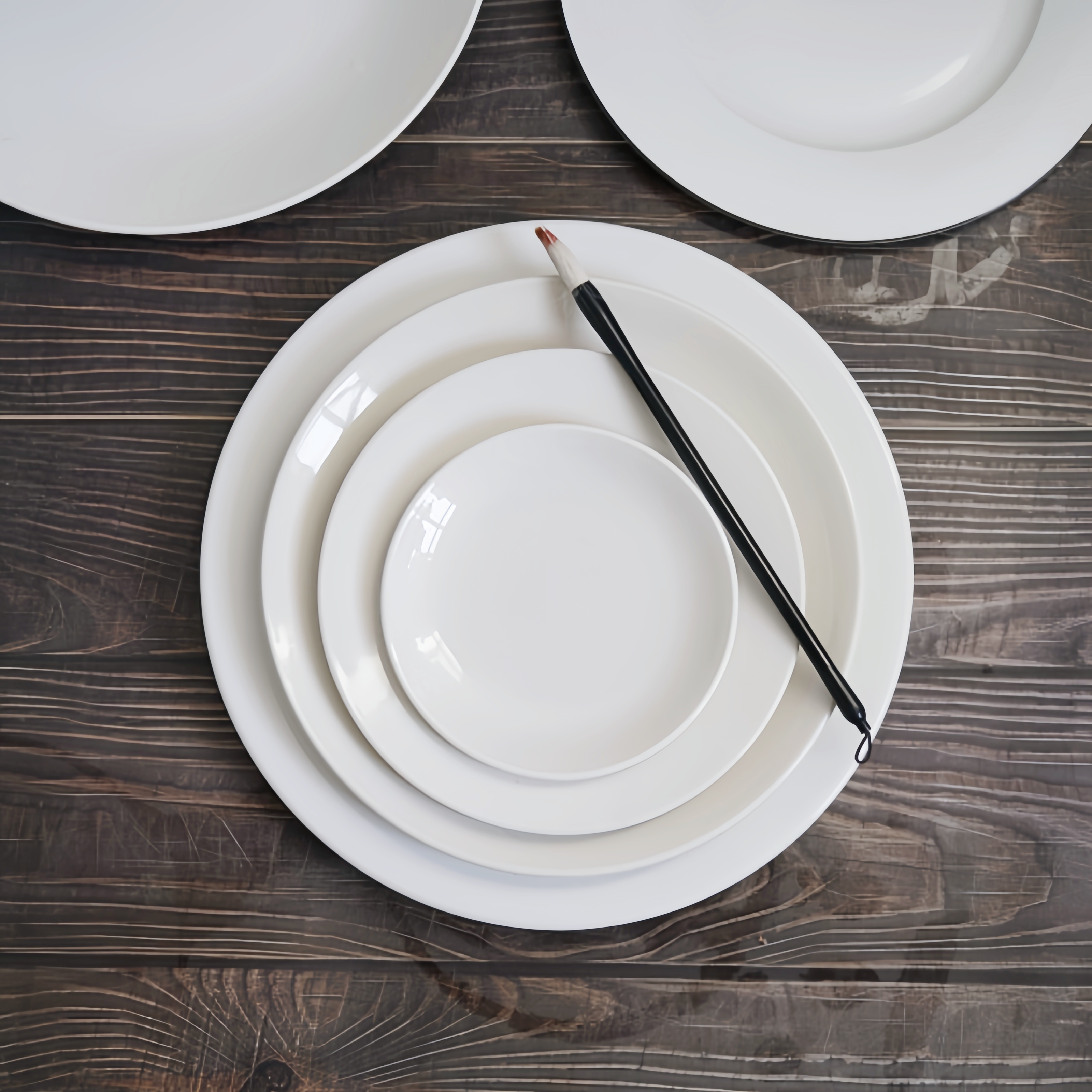 微瑕清仓 陶瓷调色盘易清洗墨碟墨盘大号国画调色盘水彩画调色板