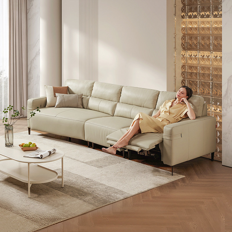 顾家家居简约电动沙发功能沙发真皮沙发自由躺异形沙发0靠墙6170