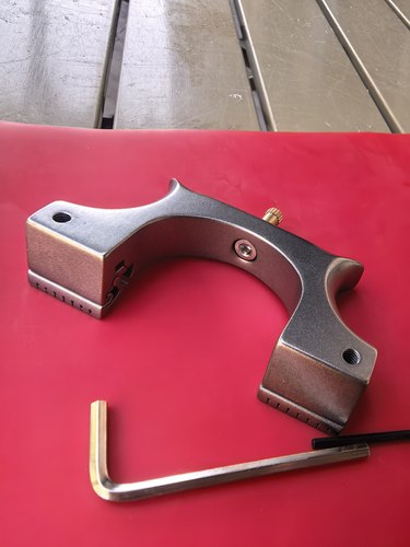 龙齿暗扣钛合金一体按压弹弓弓头扁皮弓头配件弓大撑头快压夹片弓