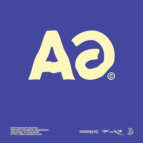 3SD3趣味抽象艺术儿童卡通扭曲怪异特别活泼个性新潮时尚英文字体