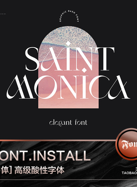 3SD3高级简约英伦酸性衬线风格MACWIN英文字体安装包PSAI设计素材