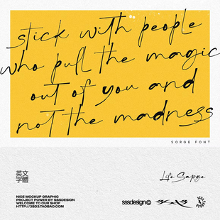 杂志风高级轻松专业连贯飘连笔逸签名手写PROCREATE英文PS字体包