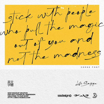 杂志风高级轻松专业连贯飘连笔逸签名手写PROCREATE英文PS字体包