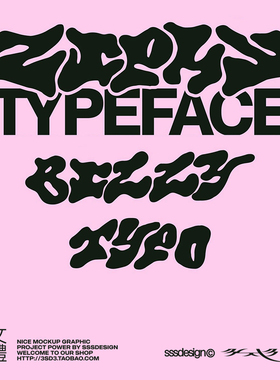 酸性小众先锋Y2K潮流异形独特个性街头嘻哈抽象艺术PSAI英文字体