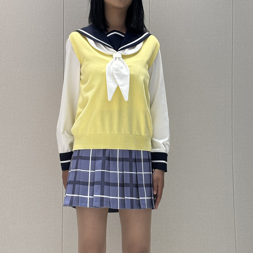 川井定制动漫同款水手服格裙套装