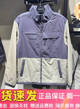 Skechers斯凯奇男士2024新款舒适休闲运动梭织裥棉外套 L424M035