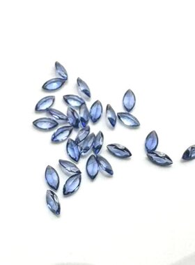 精品马眼形培育皇家蓝矢车菊蓝宝石裸石 首饰珠宝镶嵌宝石配石