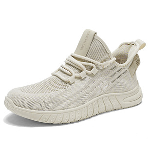 休闲老爹鞋 椰子鞋 子男潮流百搭飞织运动鞋 透气网面鞋 系带男鞋 新款