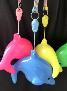 包邮七彩快闪挂绳海豚鲸鱼发光玩具 挂绳小夜灯地推礼品海洋馆玩