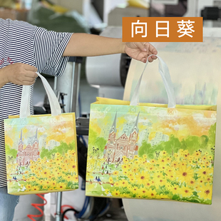 无纺布袋时尚外卖男女服装店手提袋定做logo大号加厚环保防水布袋