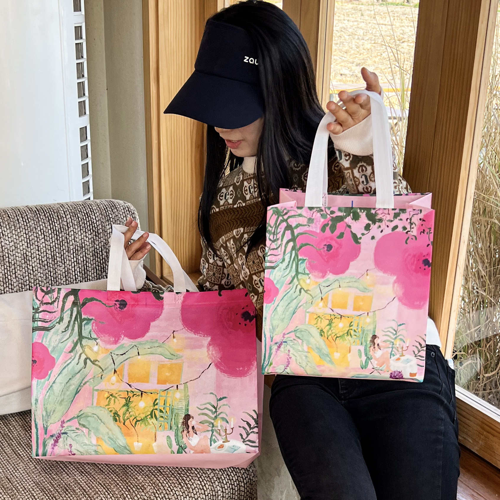 10支新款无纺布袋购物袋礼品袋打包袋手提袋纸袋牛皮纸定做定制