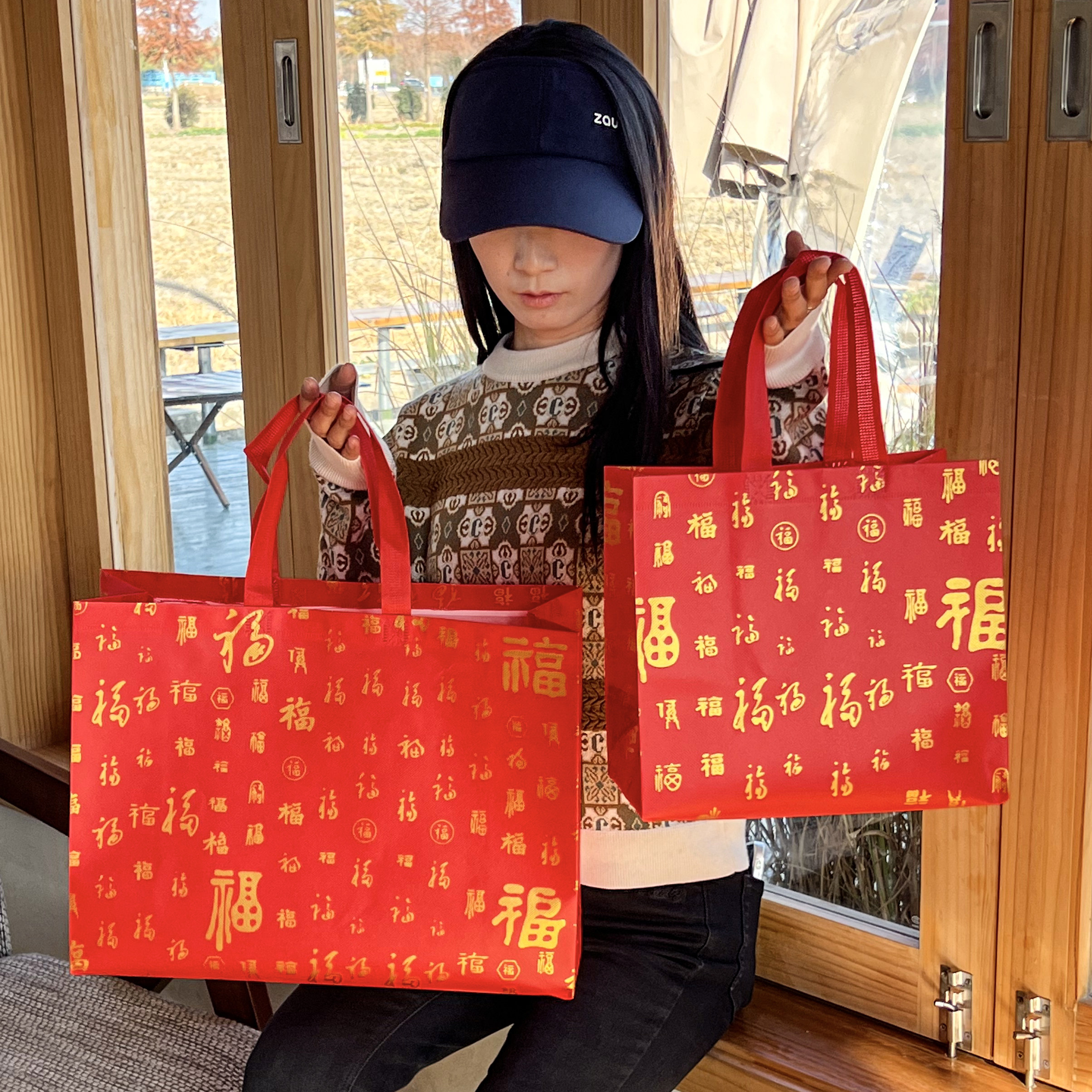 【福袋-无纺布袋】（5个尺寸 ）服装店袋子 礼品袋子 外卖袋子