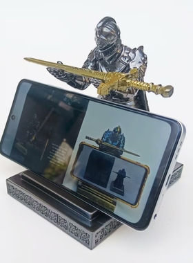 树脂环保仿电镀笔架手机支架