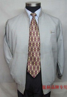 居家外出 C60012 龍赫品牌折扣男小细格子夹克休闲外套断码 69元