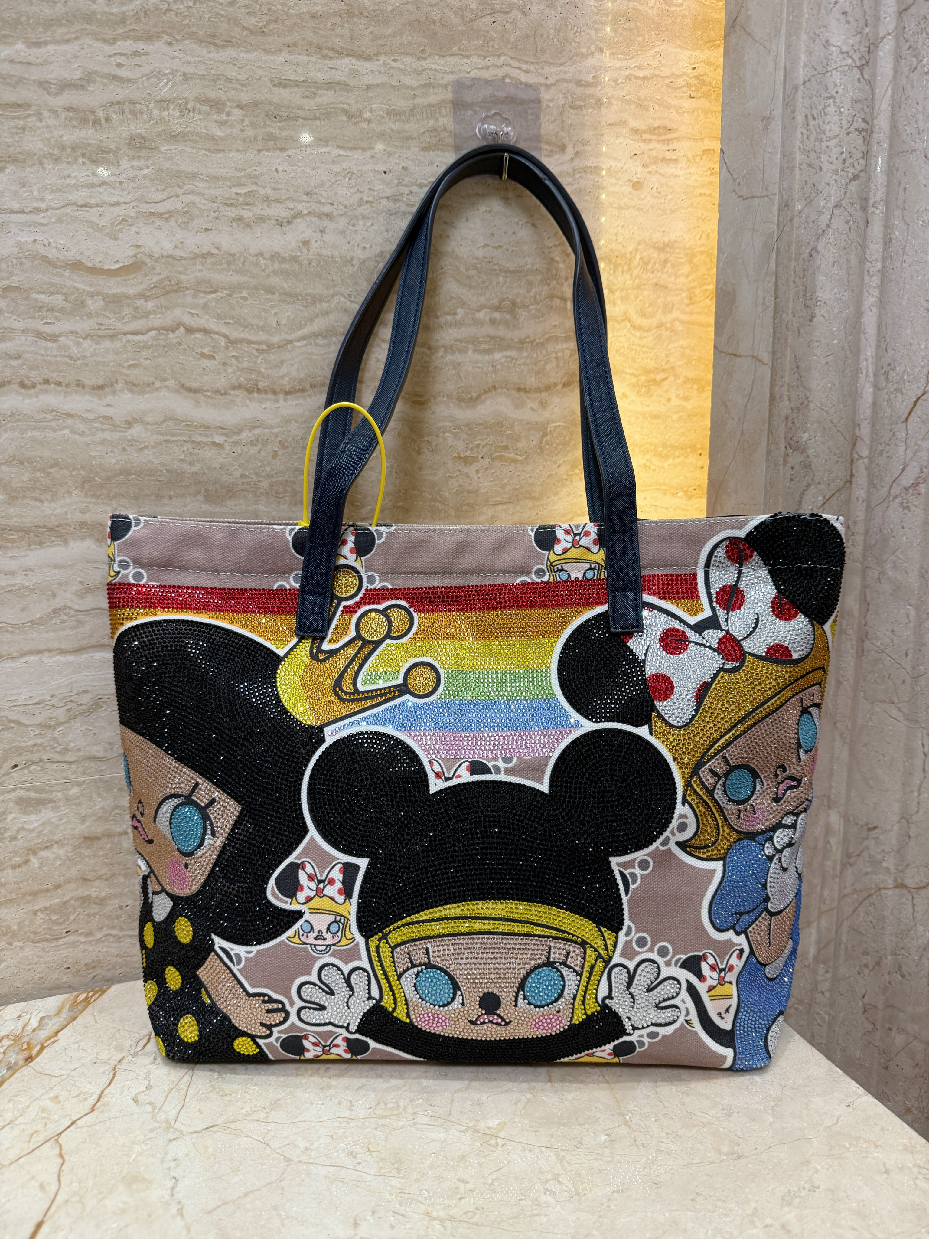 卡通可爱彩虹茉莉玛特泡泡水钻烫钻托特包女中包手提包