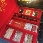 人参礼盒长白山林下西洋参鹿鞭鹿茸灵芝片双层五宝送长辈客户礼品