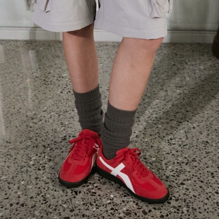 EM*DA潮人必入！N银色拼接网眼透气系带日系运动休闲鞋阿甘鞋女