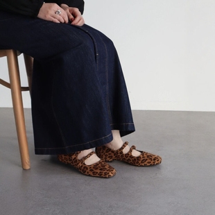 单鞋 清仓 玛丽珍鞋 复古赫本风一字带方头日系女鞋 女 WEB限定法式