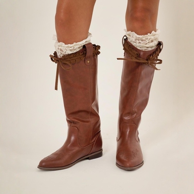 TINA贵P15400复古西部牛仔靴长靴