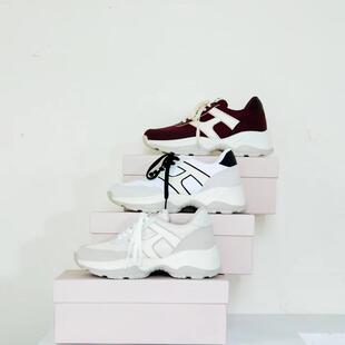 HER娘娘家!复古高级感拼色厚底增高日系休闲鞋运动跑步鞋老爹鞋