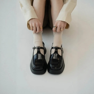 单鞋 复古T字厚底日系女鞋 小皮鞋 玛丽珍鞋 knuth贵p独 制服鞋 法式