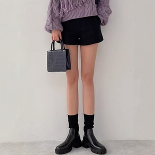 贼显瘦 3穿堆堆袜感 针织日系袜筒靴短靴瘦瘦靴马丁靴 独 GRL