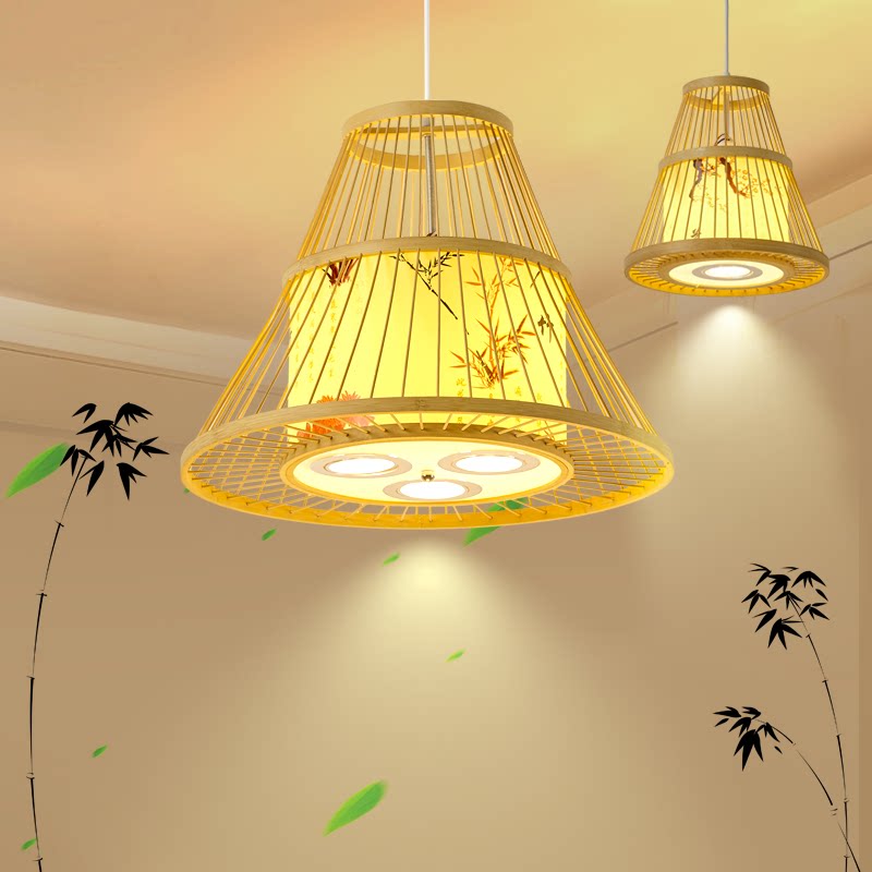 新中式餐厅包房吊灯带射灯火锅店餐饮饭店包厢酒店会所包间灯具